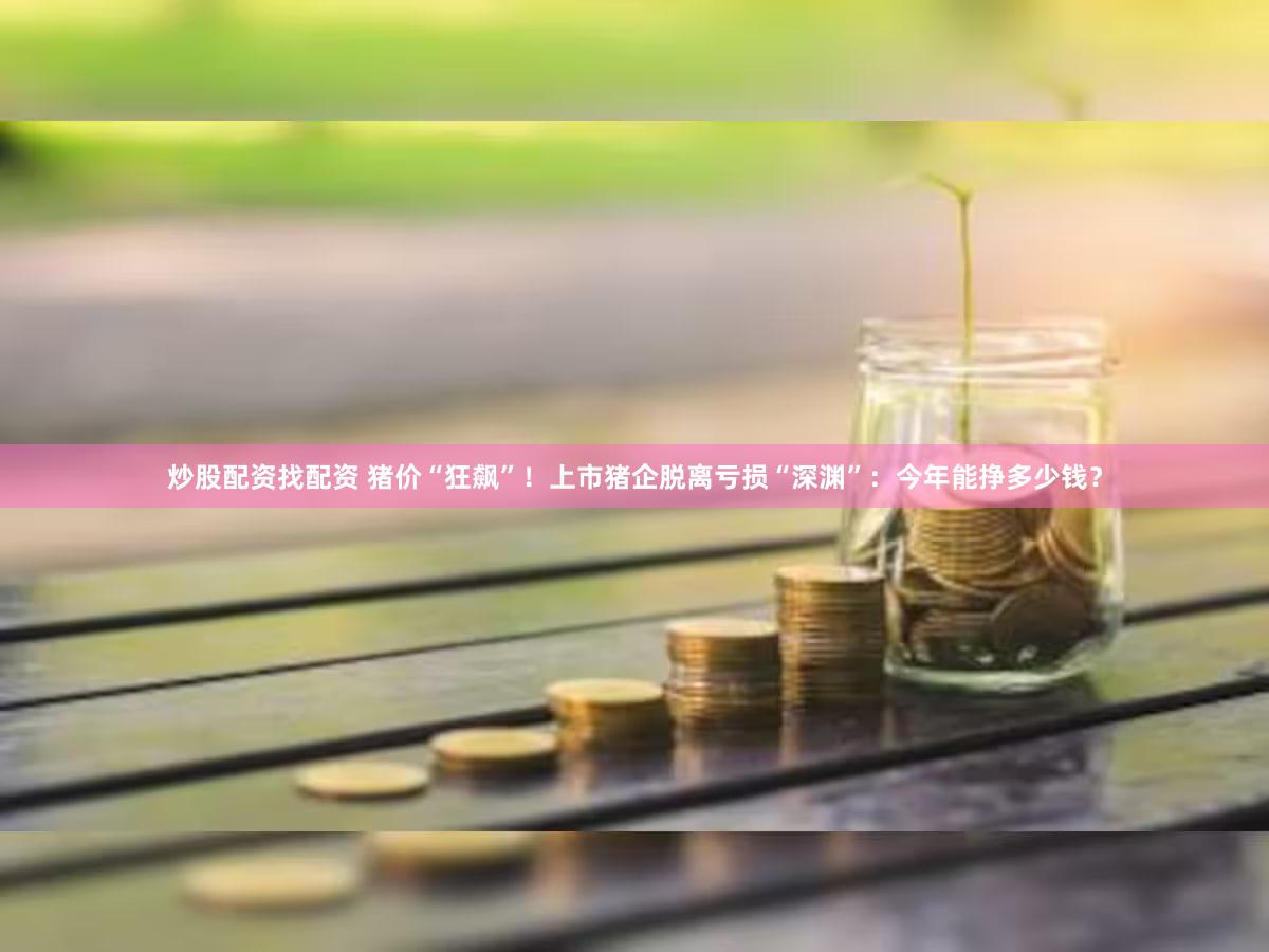 炒股配资找配资 猪价“狂飙”!上市猪企脱离亏损“深渊”:今年能挣多少钱?