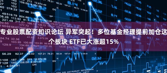 专业股票配资知识论坛 异军突起！多位基金经理提前加仓这个板块 ETF已大涨超15%