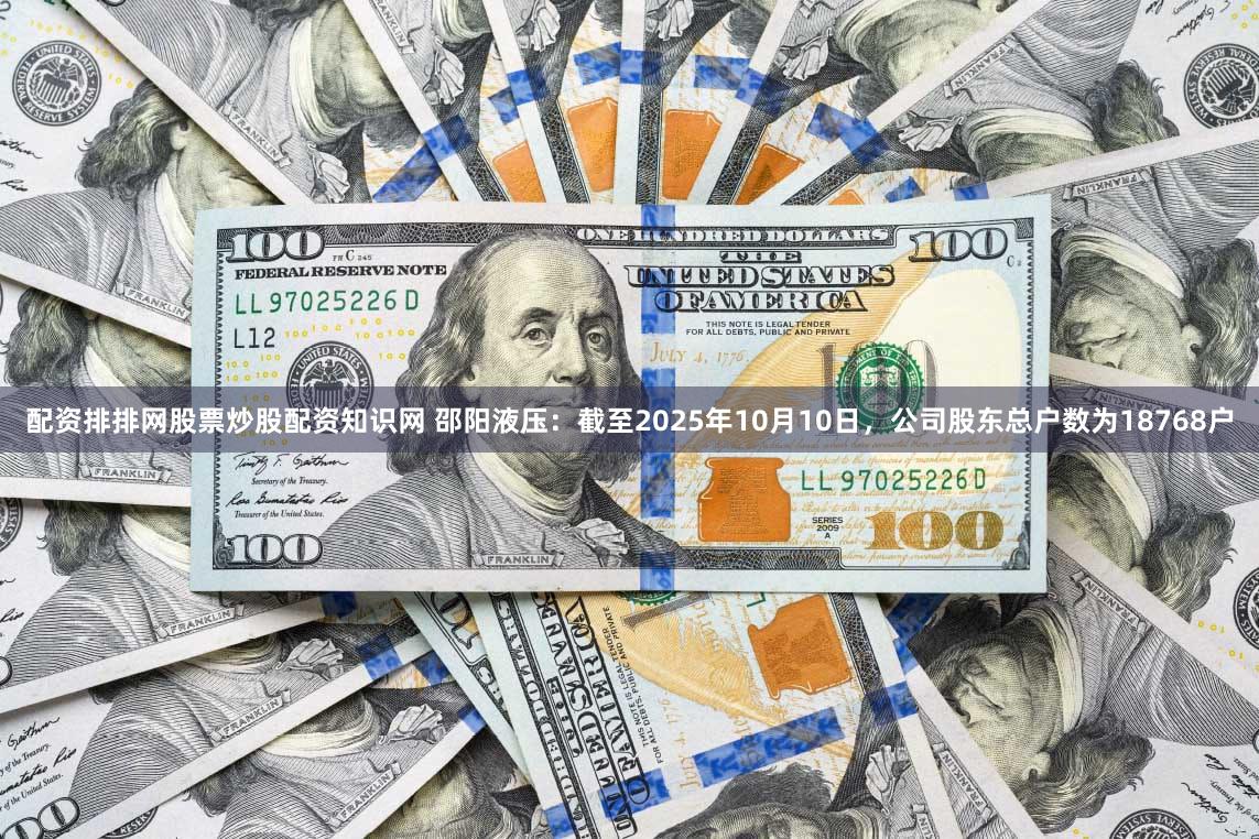 配资排排网股票炒股配资知识网 邵阳液压：截至2025年10月10日，公司股东总户数为18768户