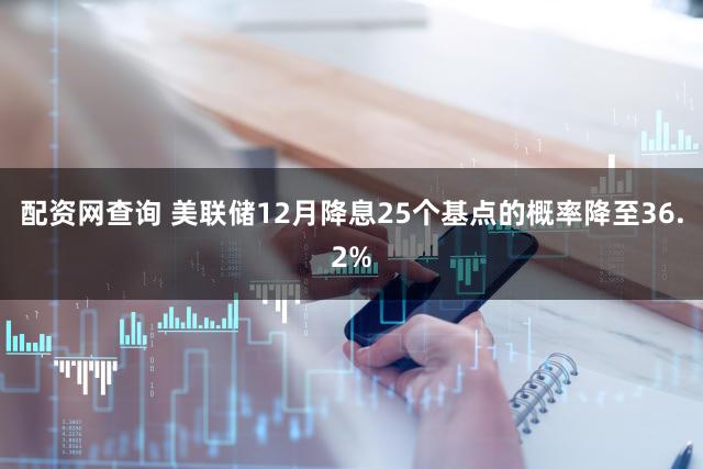 配资网查询 美联储12月降息25个基点的概率降至36.2%