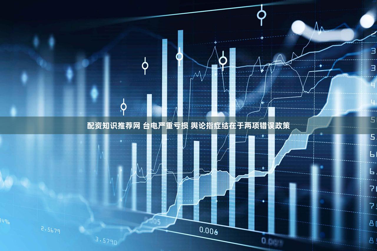 配资知识推荐网 台电严重亏损 舆论指症结在于两项错误政策